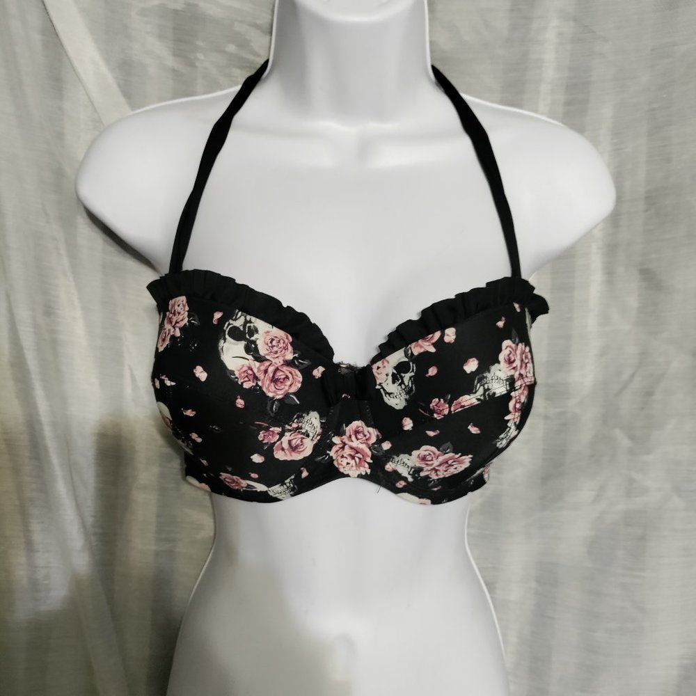 Hot Topic - Sexy Skull / Floral Bra